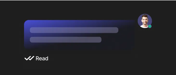 Checkmark indicating that a chat message has been read