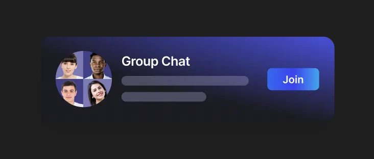 Chat rooms that users can join that was build with Chat SDKs and Chat APIs