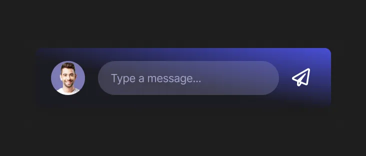 Input text field to send a chat massage