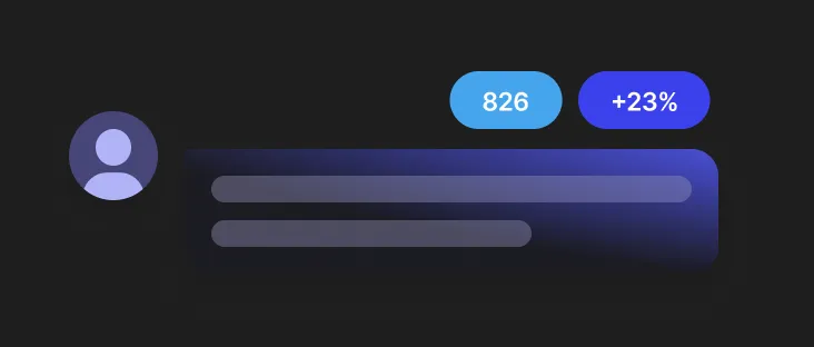 Abstract visualization of the number of messages send