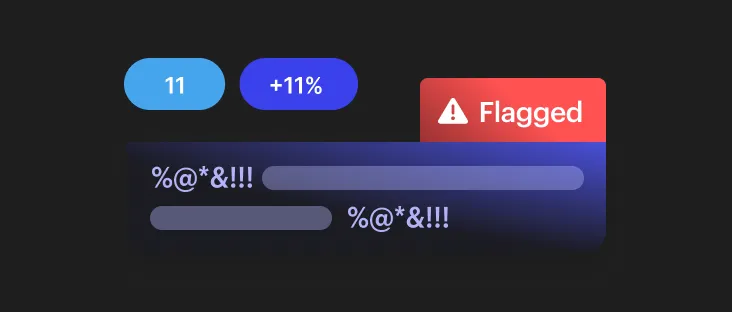 Flagged chat message