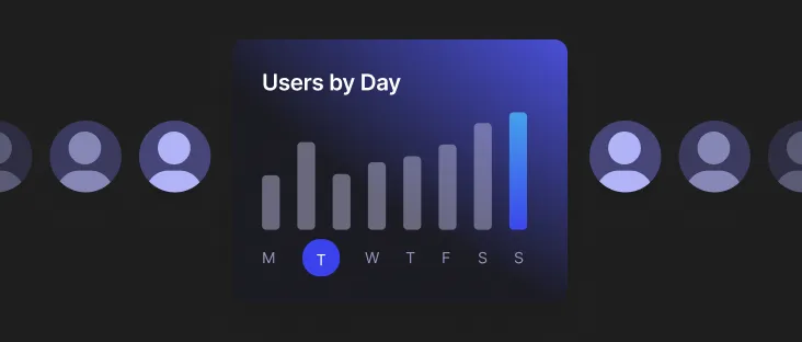 Abstract visualization the number of users