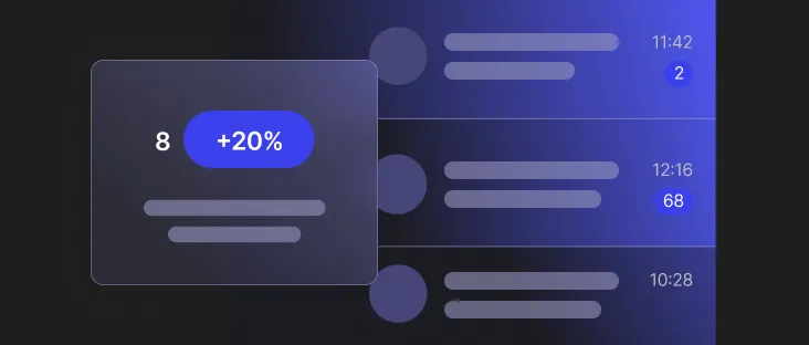 Abstract visualization of a chat channel