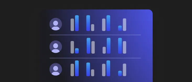Abstract visualization of user statistics