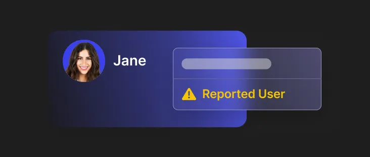 Button to report another user