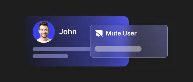 Moderator setting to mute a user