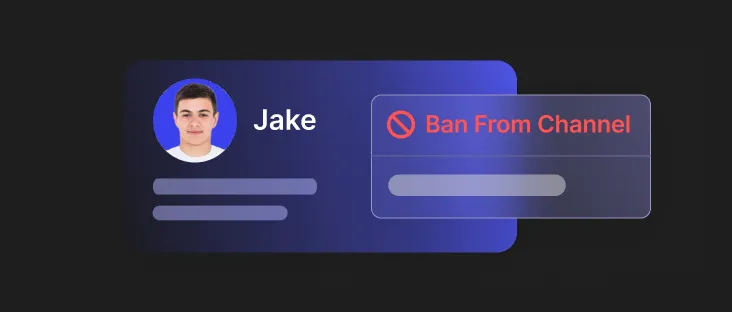 Moderator setting to ban a user