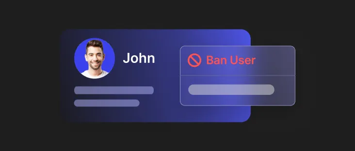 Admin setting to ban a user from the community