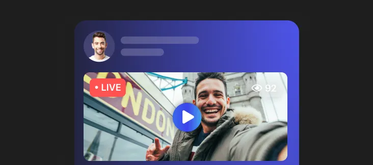 Livestream post on social media