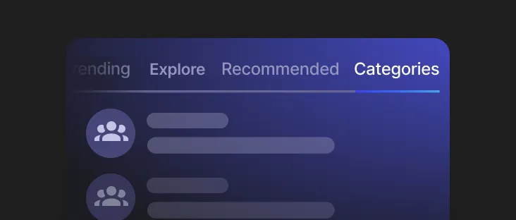 Overview of community categories