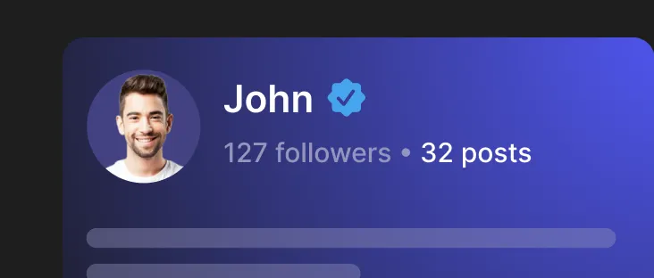 Variable number showing the amount of post that a user has posted on their profile