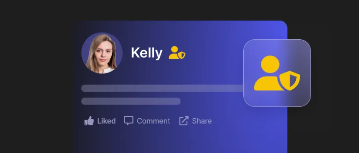 App user profile with badge