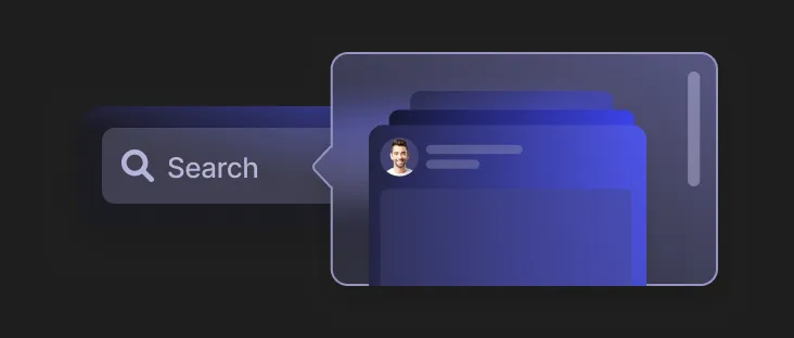 Search bar to search content inside a community