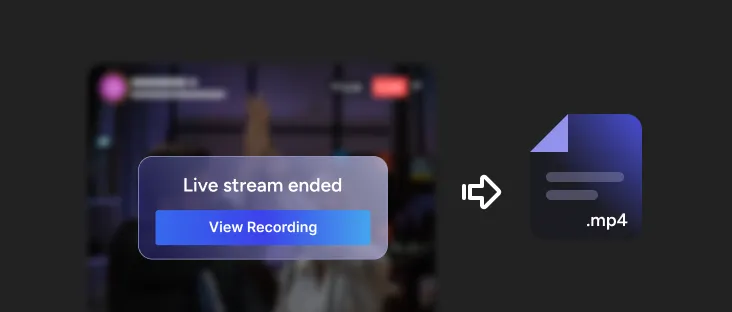 Live video stream that is being recorded