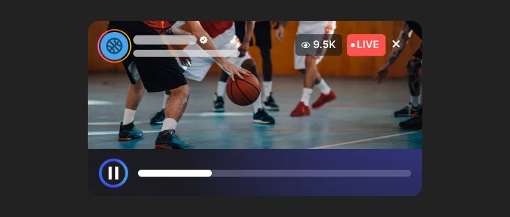 Live stream a video using a RTMP video player 
