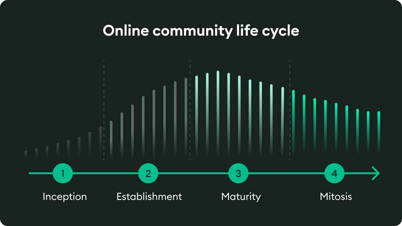 Online community life cycle graph