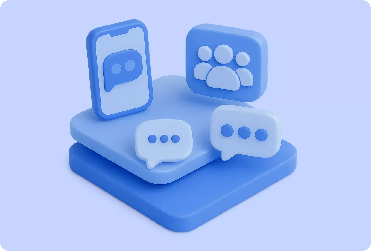 Abstract visualization of community features in a mobile app