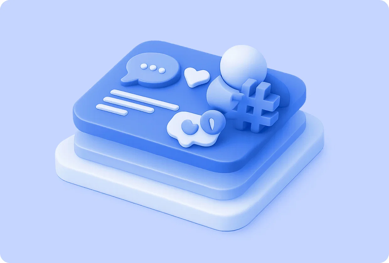 Abstract visualization of integrating social features into an app