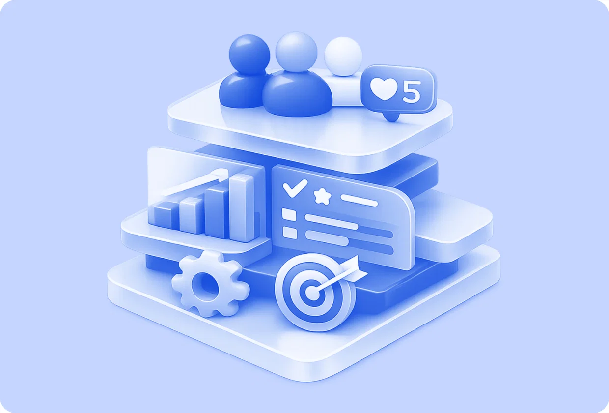 Abstract visualization of community retention