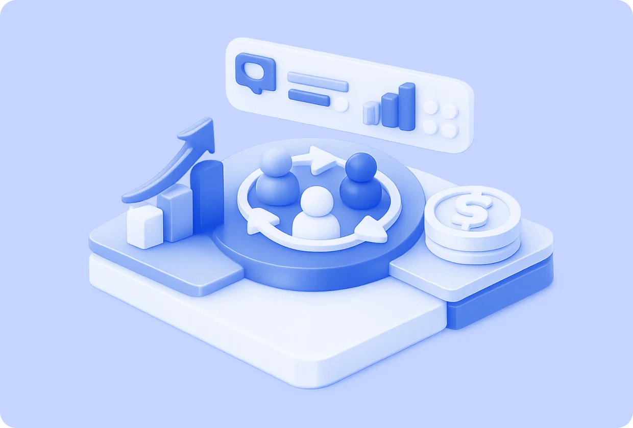 Abstract visualization of community revenue improvement