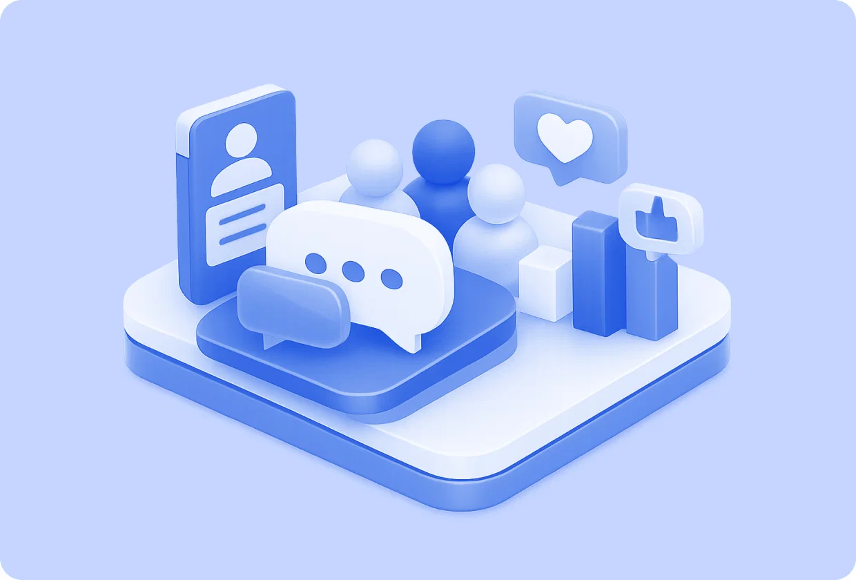 Abstract visualization of user engagement using in-app community features