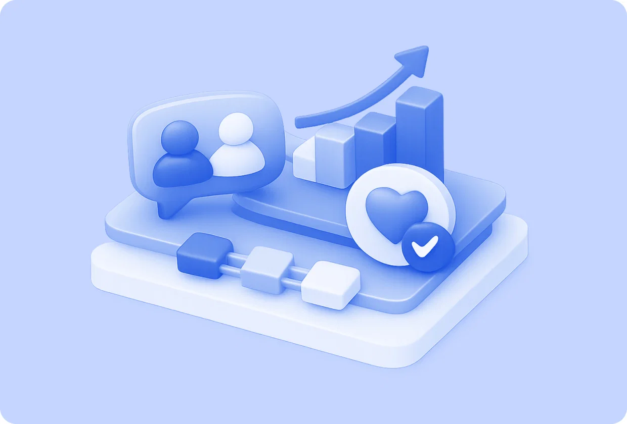 Abstract visualization of community retention