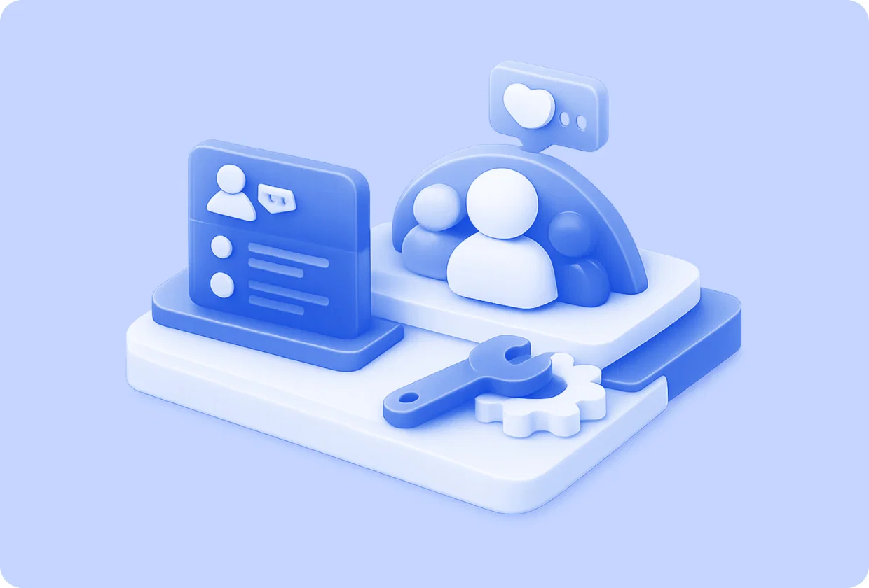 Abstract visualization of community social network in mobile apps