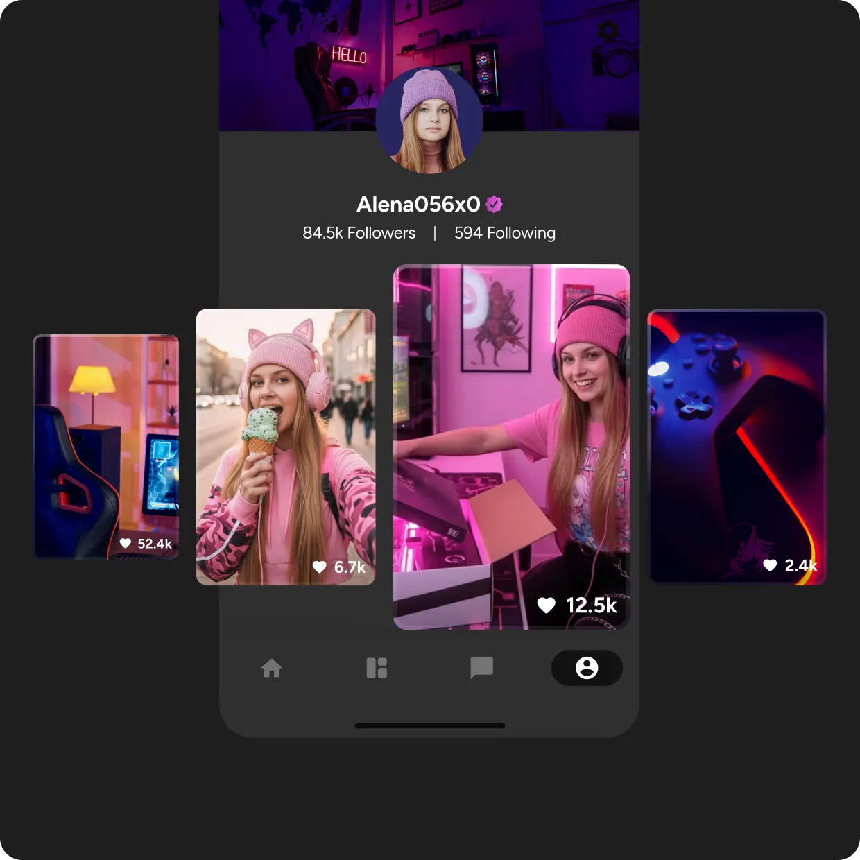 Profiles showcasing stories, clips, and posts from creators sharing experiences and tips.