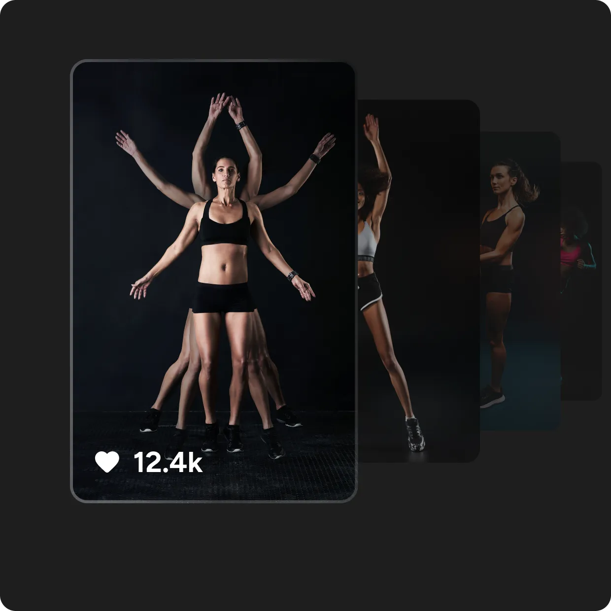 Bite-sized exercise demos or training moments.