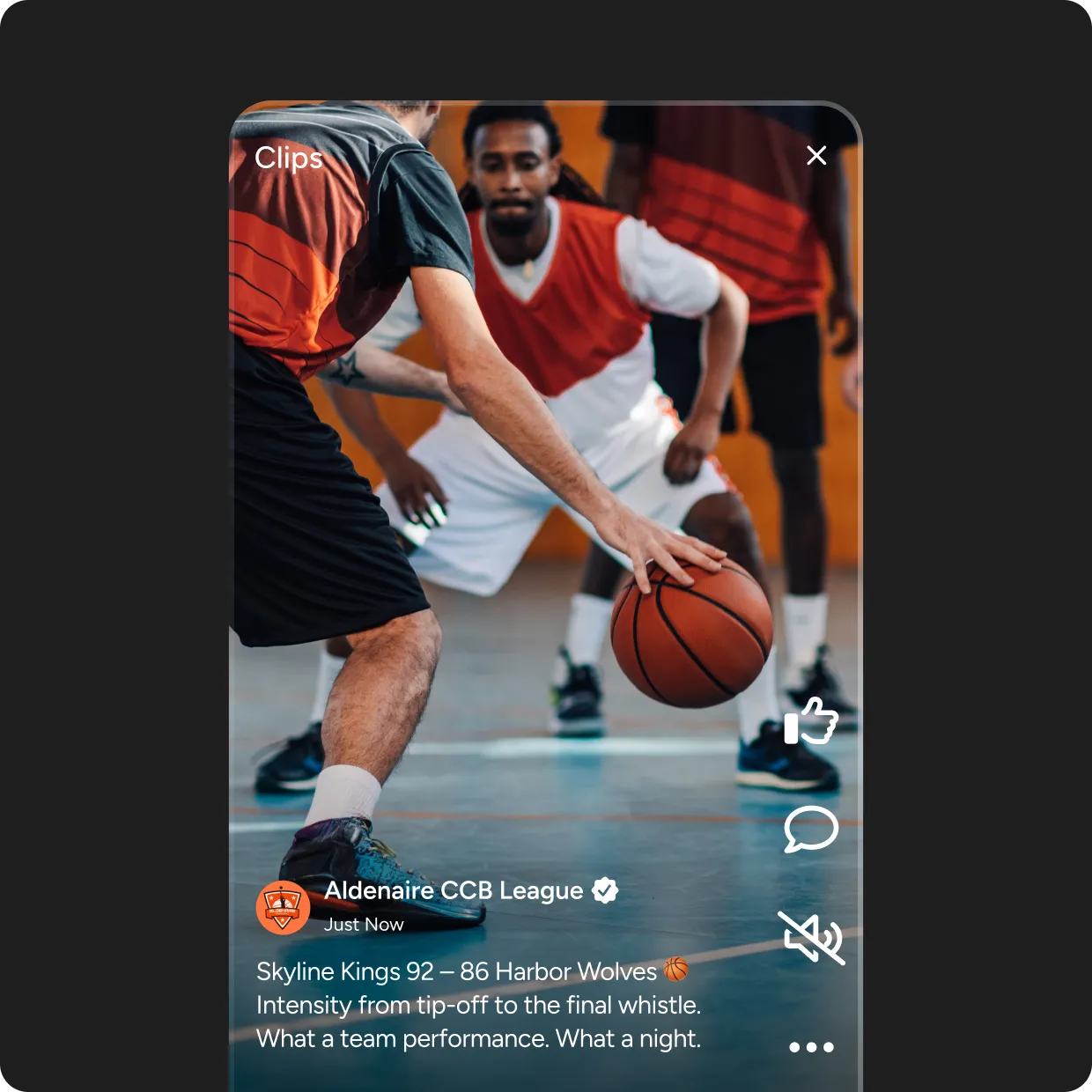 Short replays of key moments, goals, or plays.