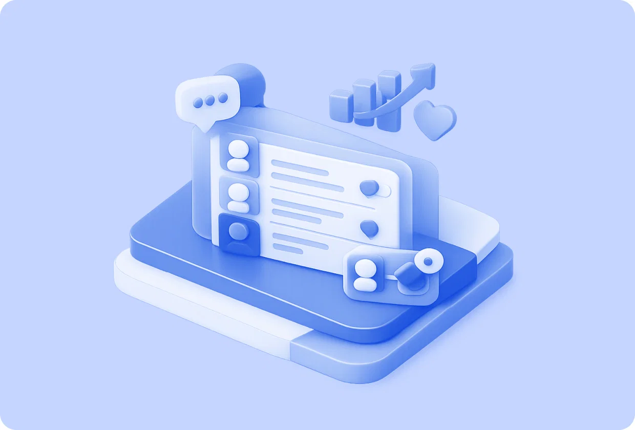 Abstract visualization of activity feeds inside an app