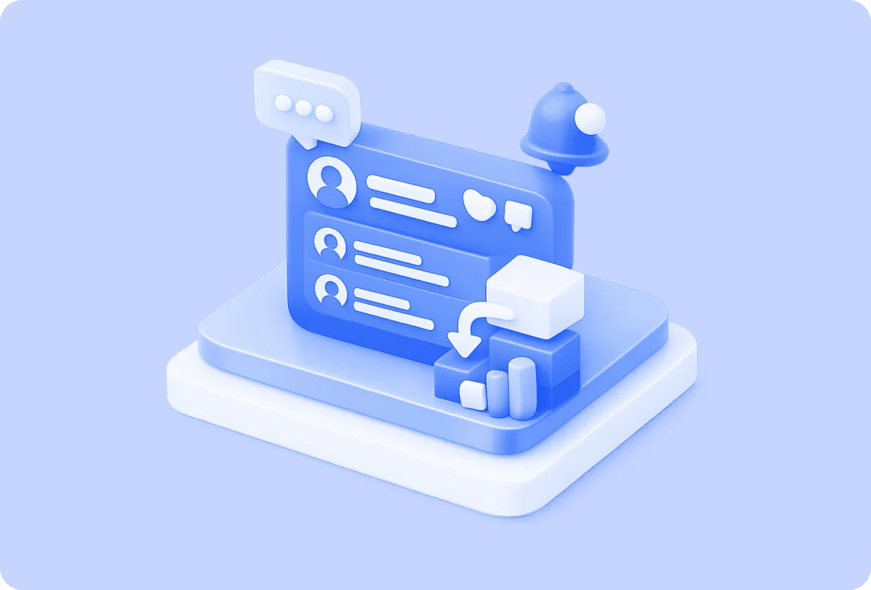 Abstract visualization of integrating activity feeds