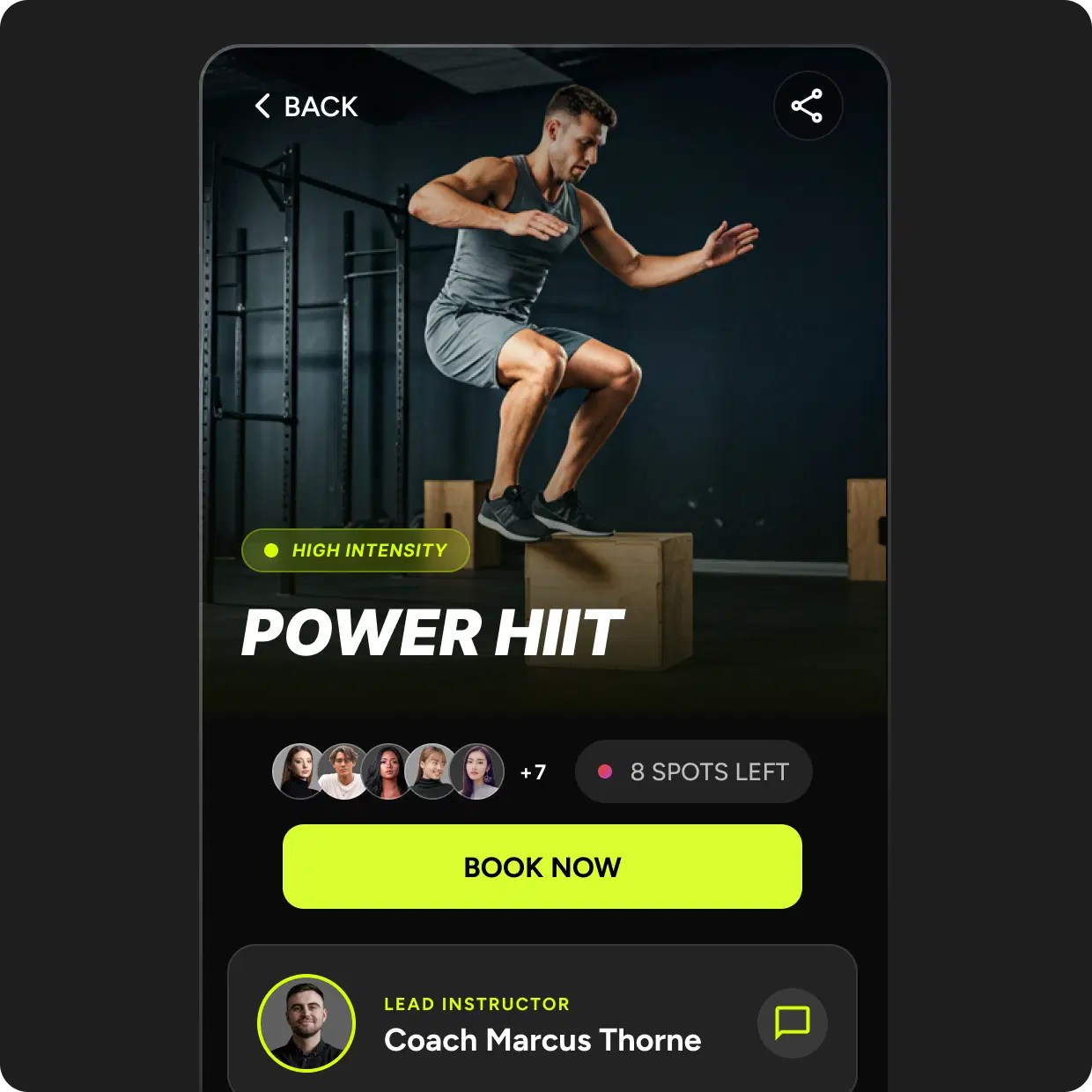 Organize live workout sessions, classes, or wellness challenges.