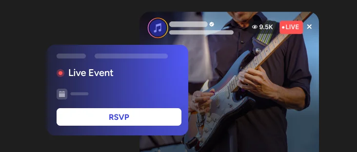 Abstract UI with a RSVP button