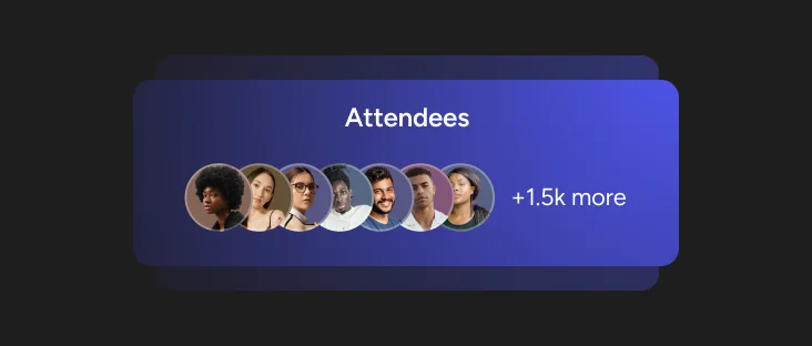 Profile pictures of users that signed up to an event