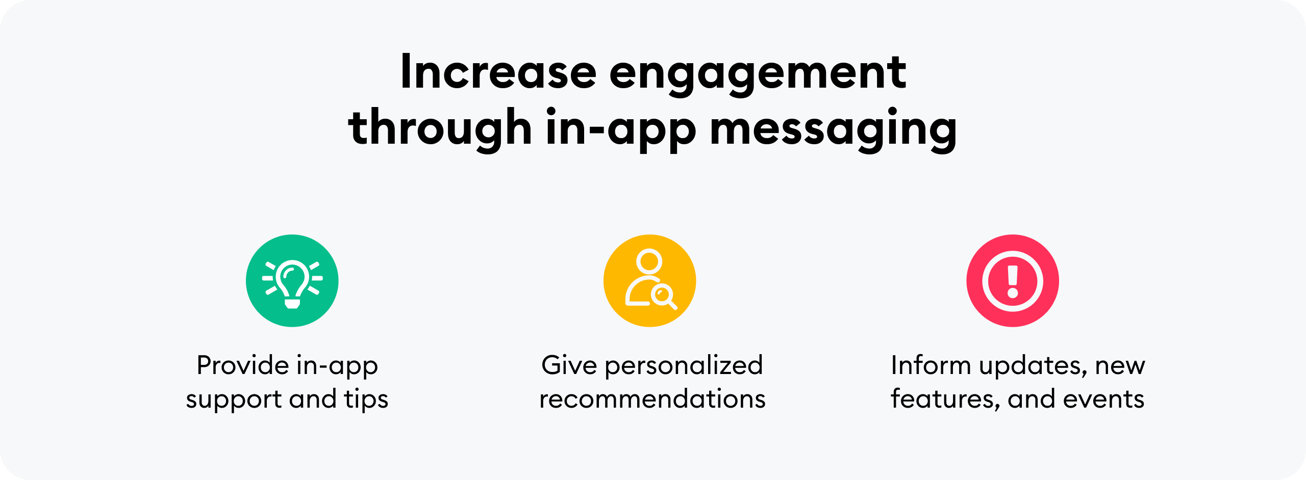 Increase engagement though in-app messaging