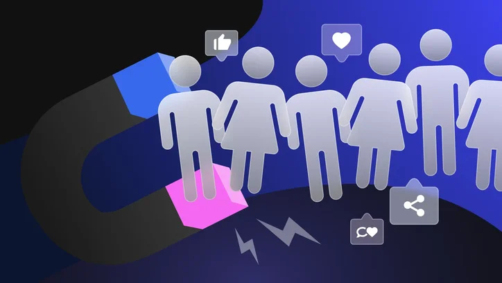 Illustrative magnet re-engaging with app users