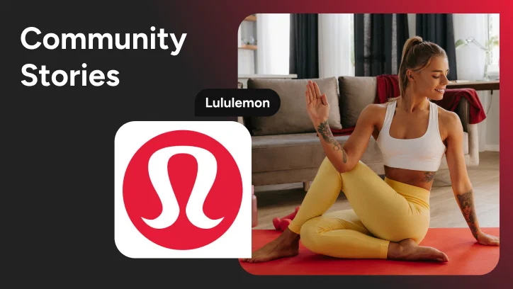 Lululemon's happy community at yoga class