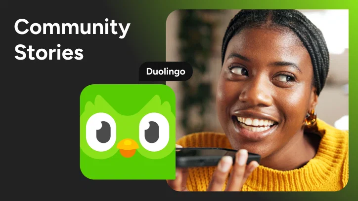 Student using Duolingo