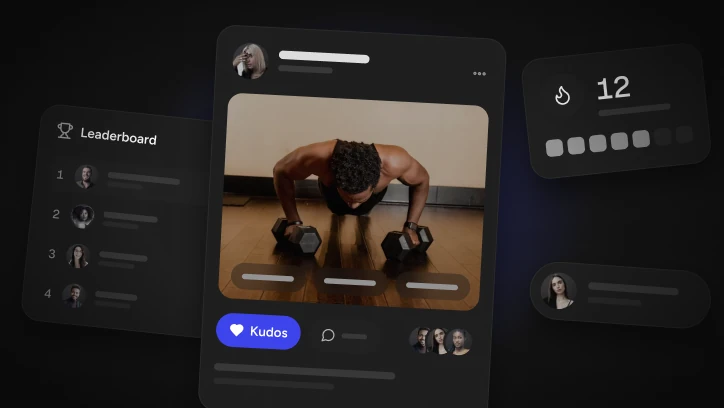 Fitness app with social media features