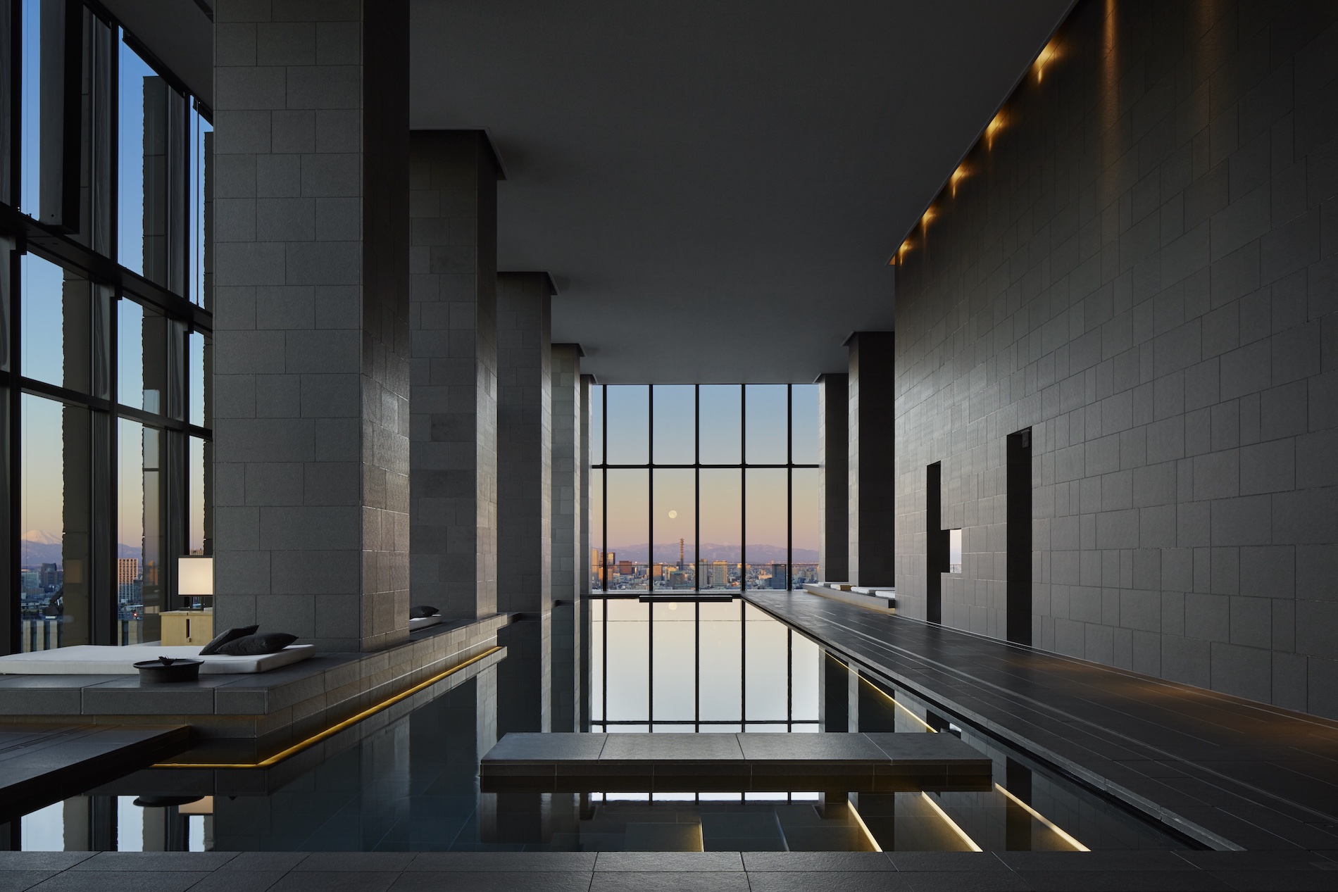 Aman wellness, suspended above the Tokyo skyline
