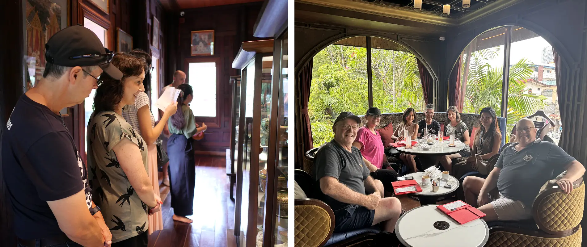 Beauty Butler patients visiting Jim Thompson House during recovery.