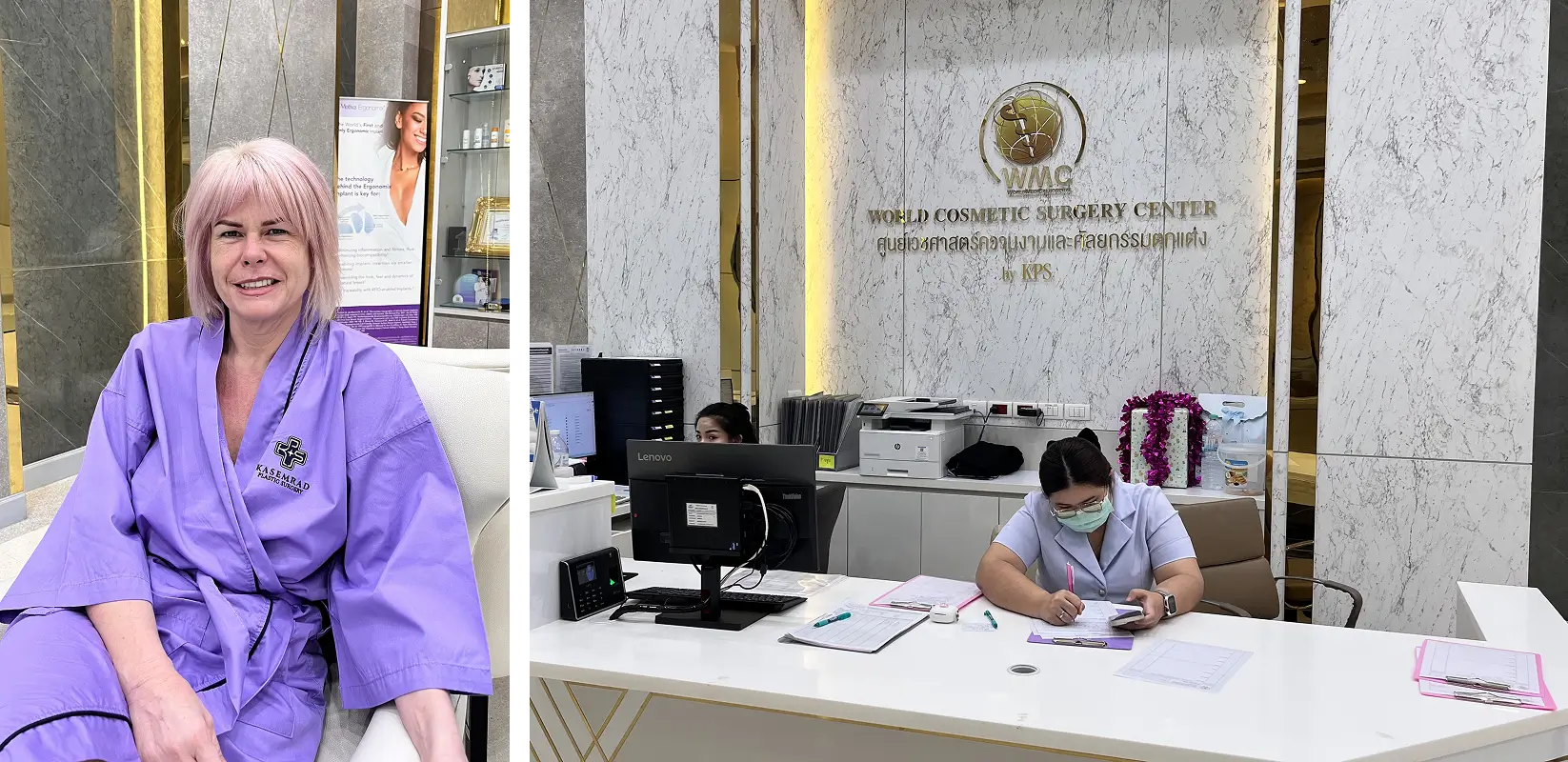 Susie during hospital admission in Bangkok