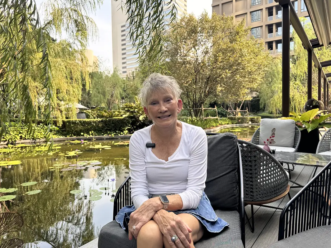 Nanci in Bangkok during her post surgery recovery.