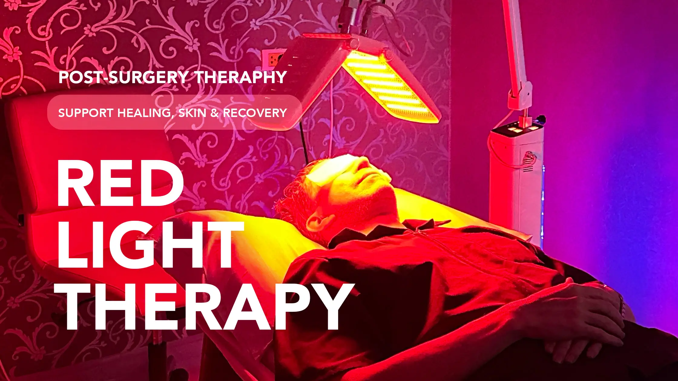 Red light therapy as part of Beauty Butler post-surgery recovery care in Bangkok