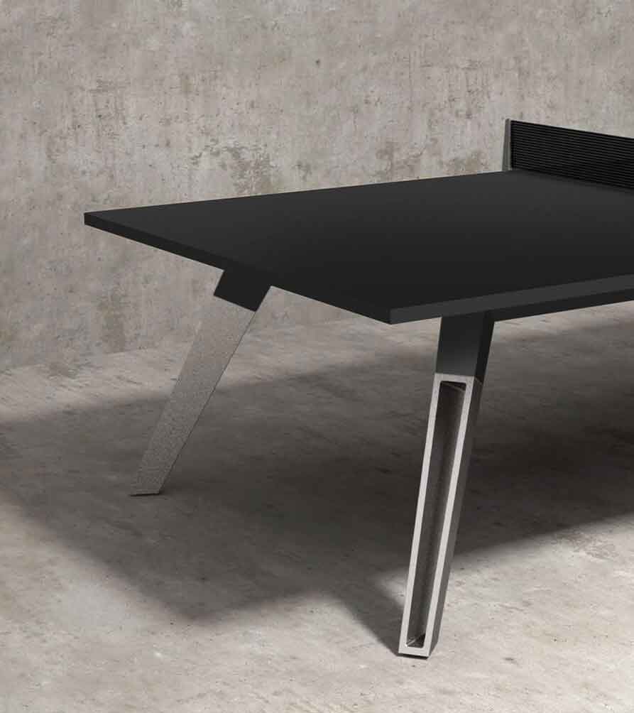 Image of the designer ping pong table 305 in black by 247BILLIARDS