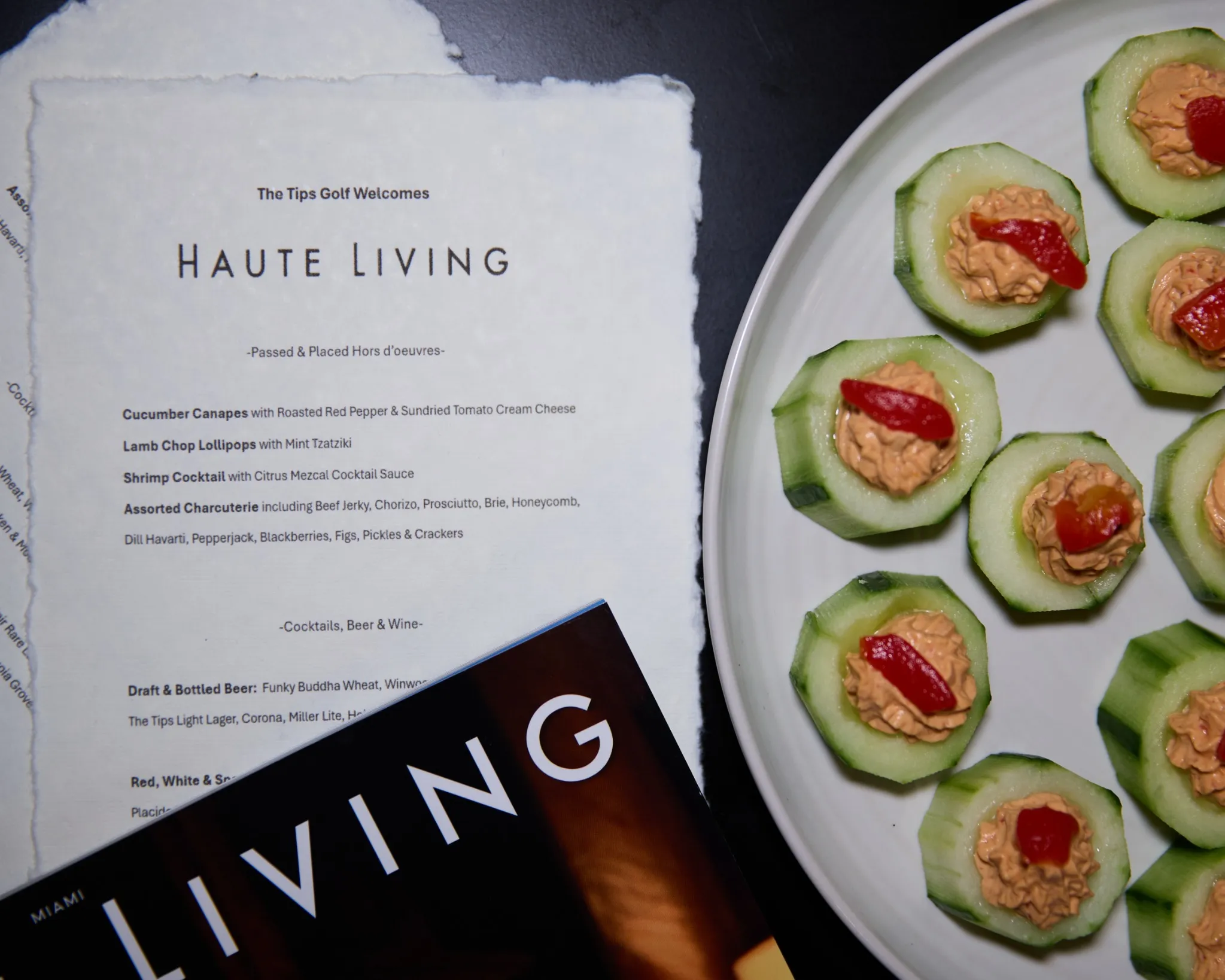Sneak Peak of the corporate events menu