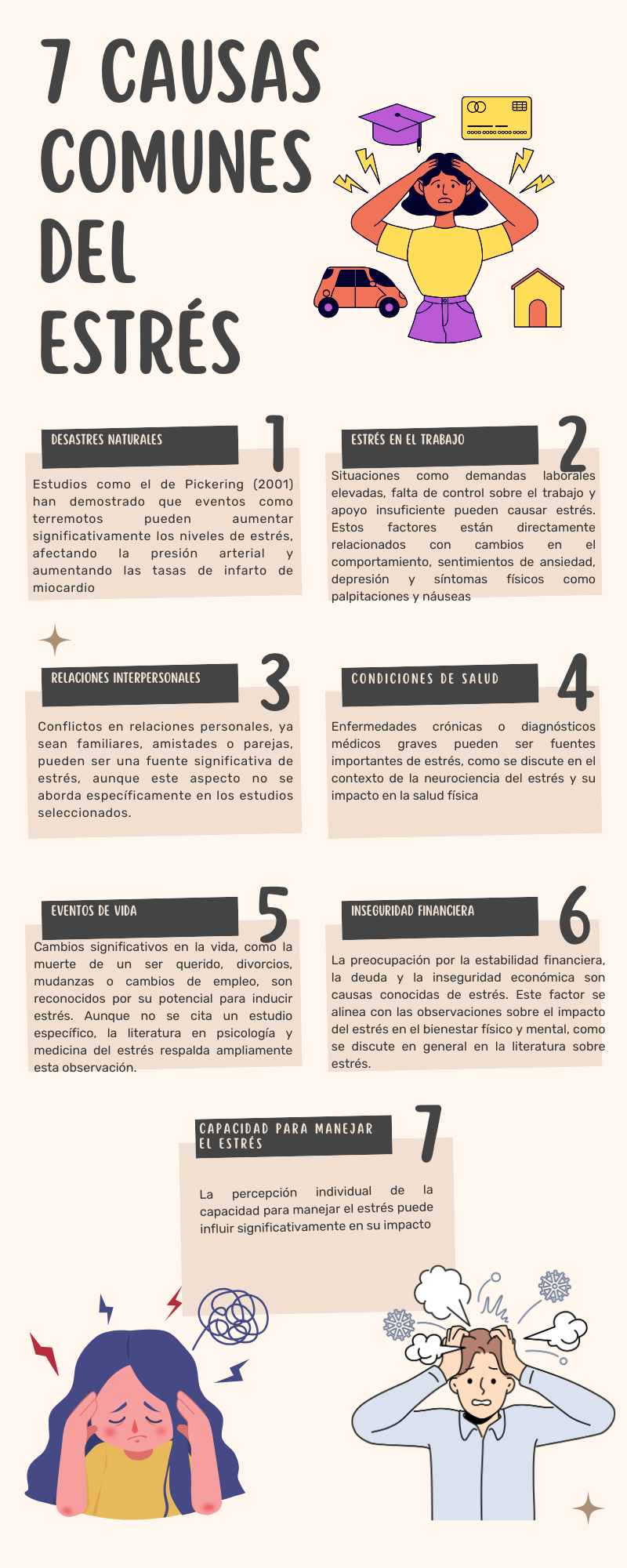 7 causas comunes del estres