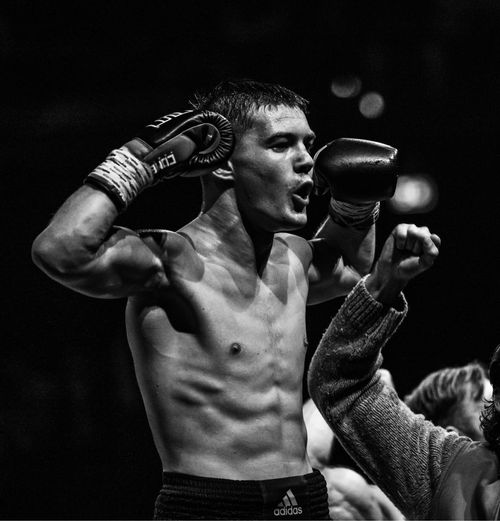 Adrian Hagen, proffbokser som trener på Romerike bokseklubb