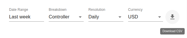 "Download CSV" button